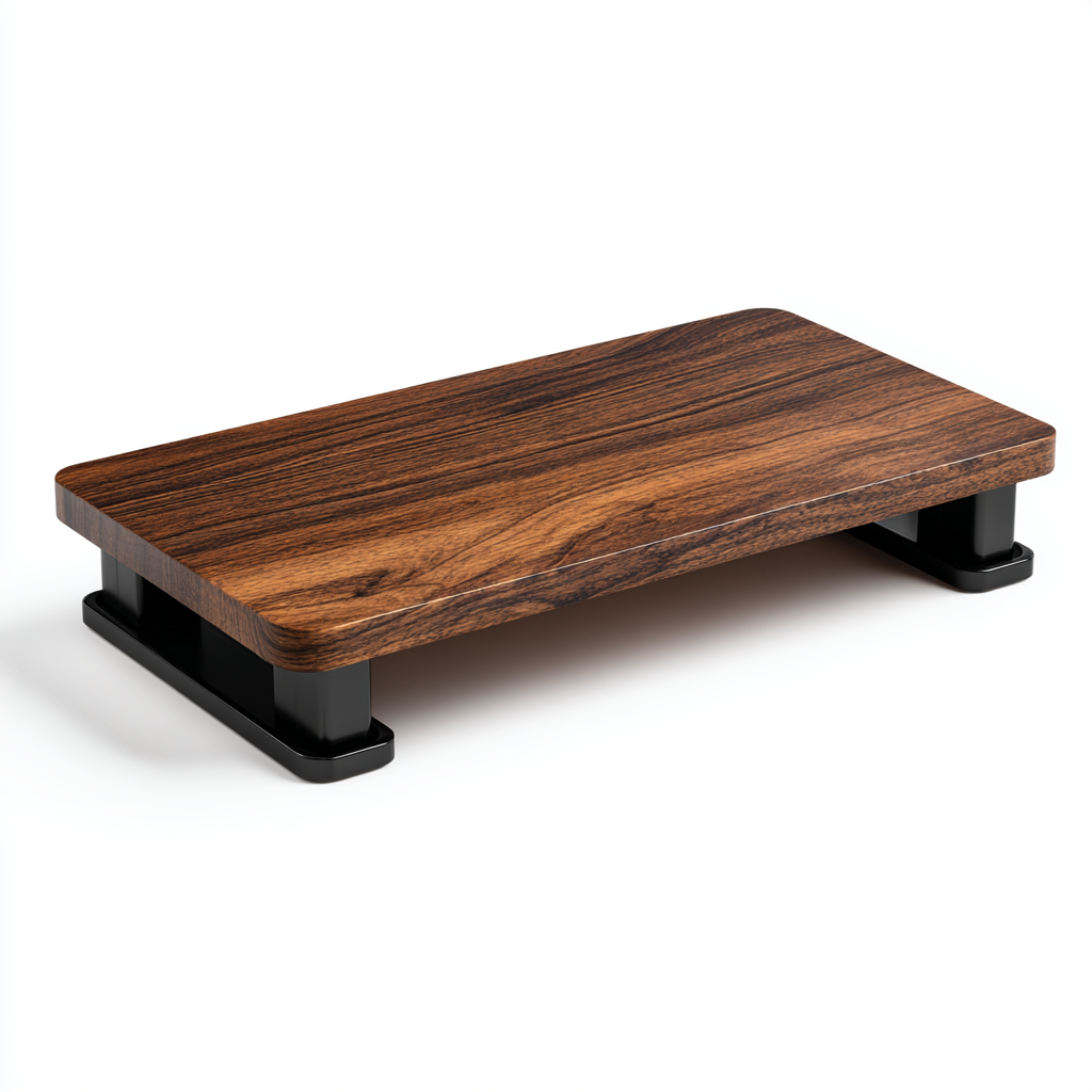 Vexilo Solid Walnut Monitor Stand - Premium Edition