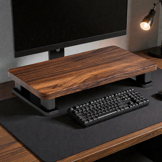 Vexilo Solid Walnut Monitor Stand - Premium Edition